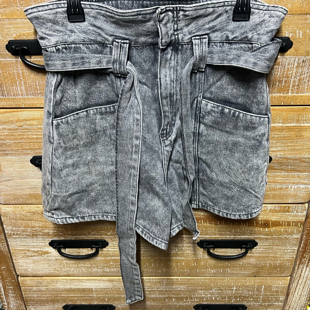 Blank NYC Charcoal Denim Skirt